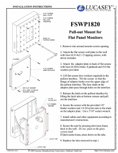 Manual Lucasey FSWP1820 Wall Mount