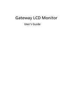 Manual Gateway KX2703 LCD Monitor
