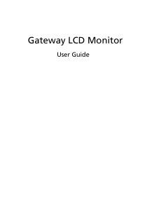 Handleiding Gateway QX2156 LCD monitor
