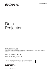 Manuale Sony VPL-CW256 Proiettore