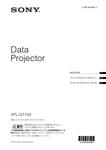 Manual Sony VPL-GT100 Projector