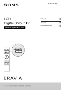 Bruksanvisning Sony Bravia KDL-40NX703 LCD TV