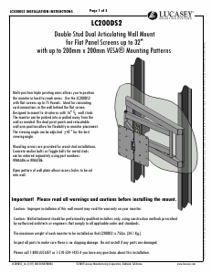 Manual Lucasey LC200WDA Wall Mount