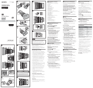 Brugsanvisning Sony SELP18110G Objektiv