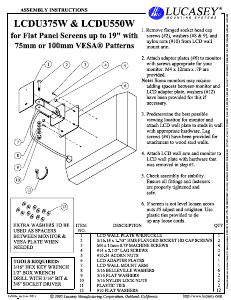 Manual Lucasey LCDU375W Wall Mount