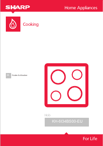 Mode d’emploi Sharp KH-6I34BS00-EU Table de cuisson