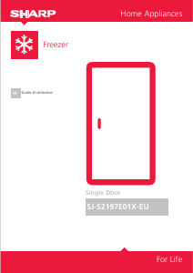 Mode d’emploi Sharp SJ-S2197E01X-EU Congélateur