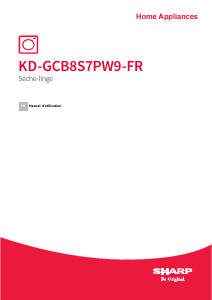 Mode d’emploi Sharp KD-GCB8S7PW9-FR Sèche-linge