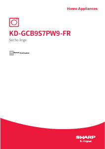 Mode d’emploi Sharp KD-GCB9S7PW9-FR Sèche-linge