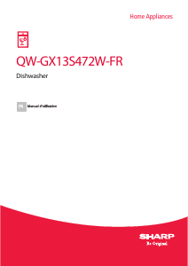 Mode d’emploi Sharp QW-GX13S472W-FR Lave-vaisselle