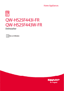 Mode d’emploi Sharp QW-HS25F443W-FR Lave-vaisselle