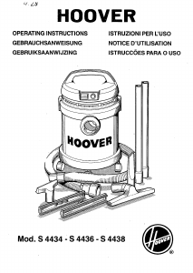 Mode d’emploi Hoover S4434 AquaPlus Aspirateur