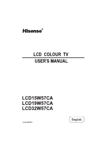 Manual Hisense LCD15W57CA LCD Television