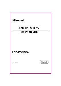 Manual Hisense LCD40V57CA LCD Television