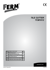 Manual de uso FERM TCM1012 Cortar azulejos