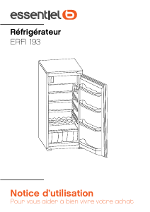 Mode d’emploi Essentiel B ERFI 193 Réfrigérateur