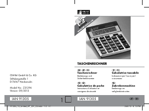 Manuale United Office Z31296 Calcolatrice