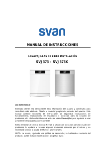 Manual de uso Svan SVJ373 Lavavajillas