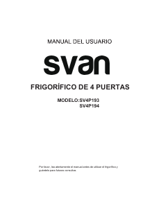 Manual de uso Svan SV4P194 Frigorífico combinado