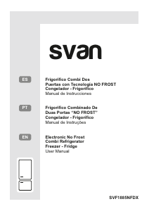 Handleiding Svan SVF1884NFDX Koel-vries combinatie