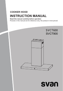 Manual de uso Svan SVCT900 Campana extractora