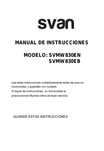 Manual de uso Svan SVMW830EN Microondas
