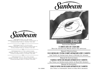 Manual de uso Sunbeam 3945 Plancha