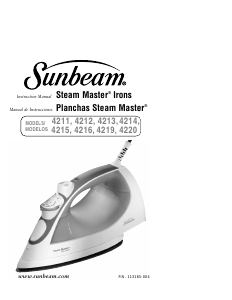 Manual de uso Sunbeam 4211 Steam Master Plancha