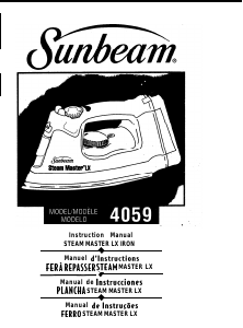 Handleiding Sunbeam 4059 Steam Master LX Strijkijzer