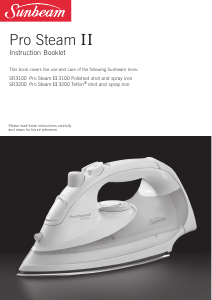 Manual Sunbeam SR3100 Pro Steam II Iron