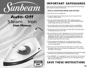Manual Sunbeam 3981 Iron