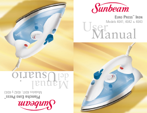 Manual de uso Sunbeam 4042 Euro Press Plancha