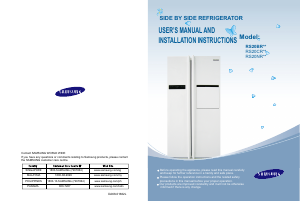 Handleiding Samsung RS20NRHS Koel-vries combinatie