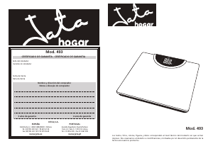 Handleiding Jata 493 Weegschaal