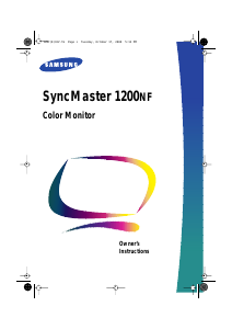 Manual Samsung 1200NF SyncMaster Monitor