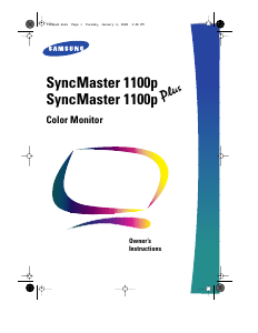 Manual Samsung 1100P SyncMaster Monitor