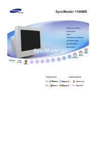 Manual Samsung 1100MB SyncMaster Monitor