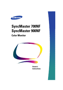 Manual Samsung 700NF SyncMaster Monitor