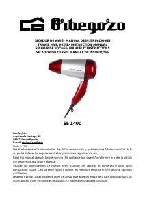 Manual Orbegozo SE 1400 Hair Dryer