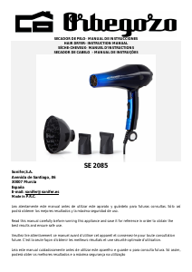 Manual Orbegozo SE 2085 Hair Dryer