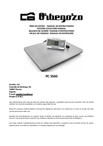 Manual de uso Orbegozo PC 5500 Báscula de cocina