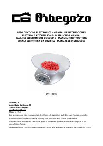 Manual de uso Orbegozo PC 1009 Báscula de cocina