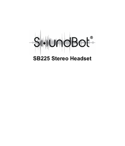 Handleiding SoundBot SB225 Headset