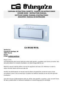 Manual Orbegozo CA 09190 BL Exaustor