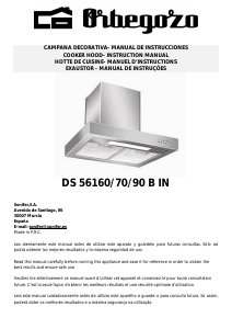 Manual de uso Orbegozo DS 56160 B IN Campana extractora