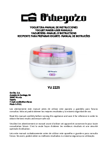 Manual de uso Orbegozo YU 2225 Yogurtera