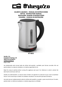 Manual de uso Orbegozo KT 6022 Hervidor