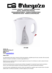 Manual Orbegozo KT 4100 Kettle