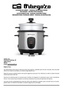 Manual Orbegozo CO 3025 Rice Cooker