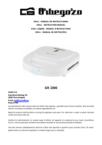 Manual de uso Orbegozo GR 2300 Grill de contacto